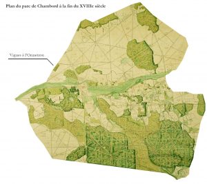 Plan du parc de Chambord au 18ème siècle