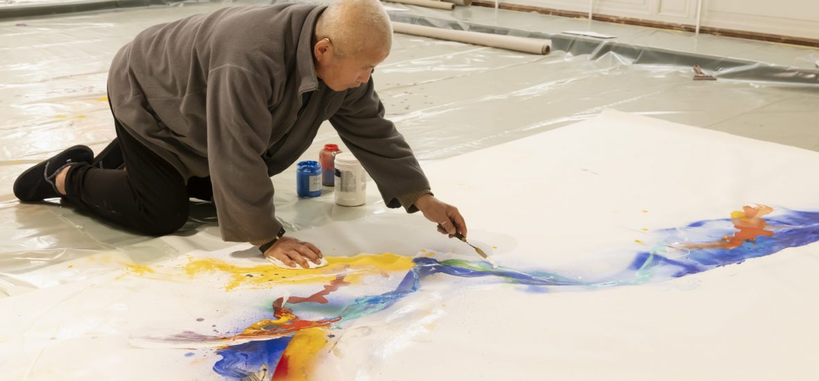 Tableau Huile Sur Toile Expressionniste – Chambord Signé Années 1970 – Artiste à Identifier